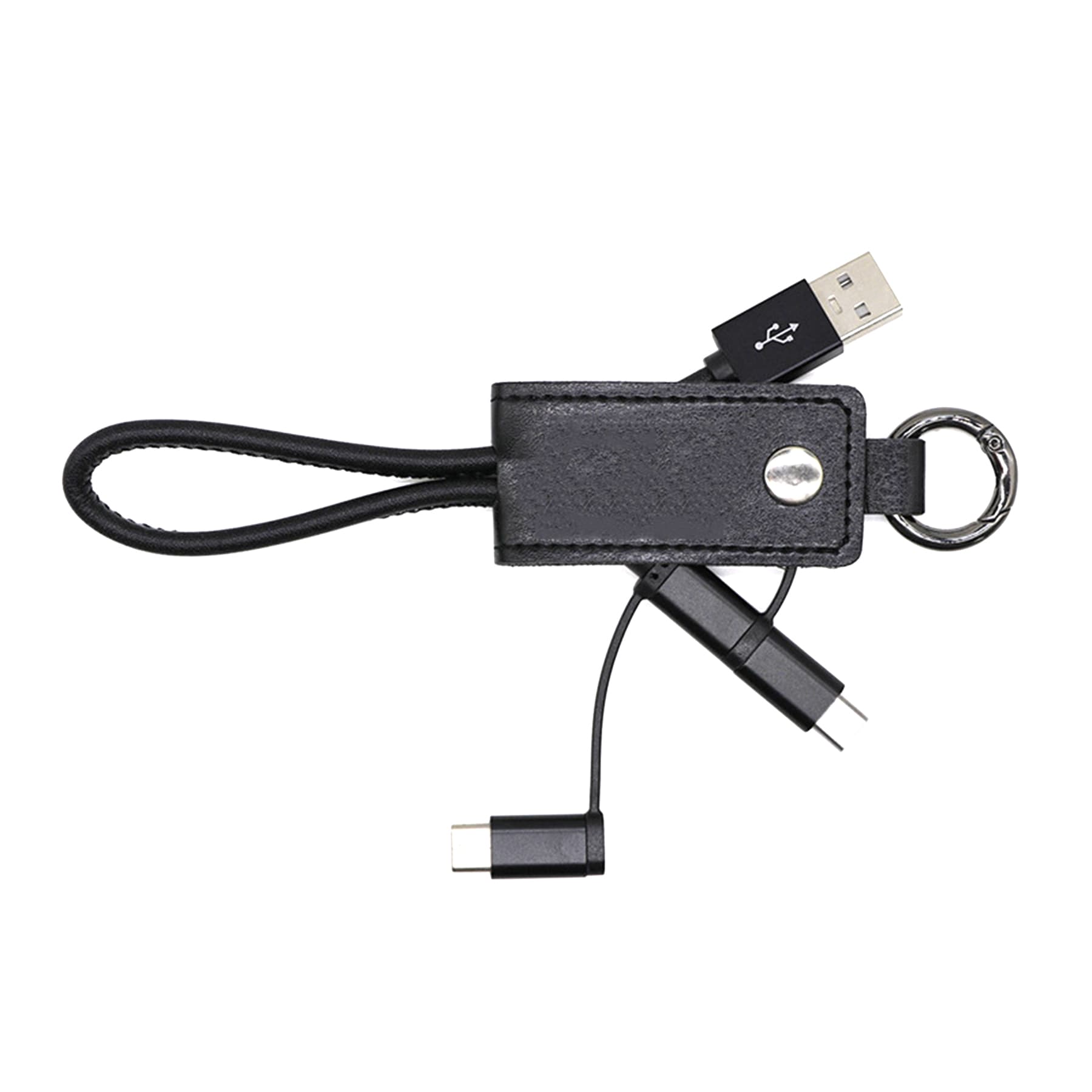 Leather Keychain Phone Cable