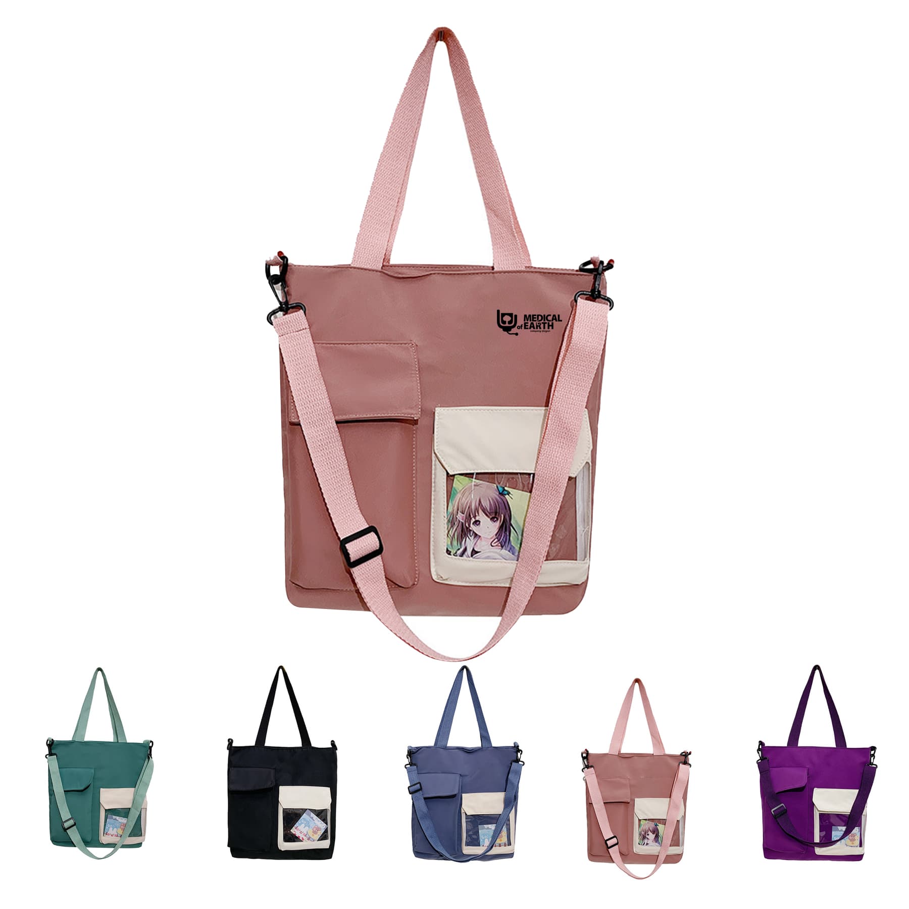 Custom Classic lightweight canvas shoulder bag