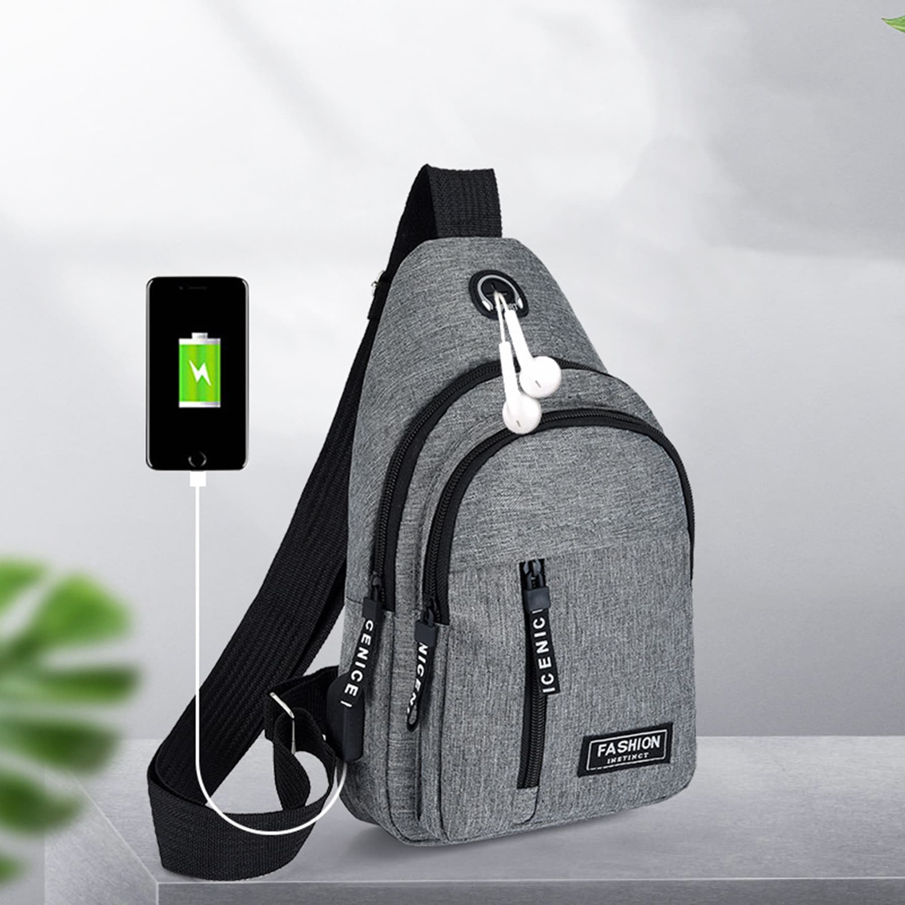 2024 New Men's Oxford Chest Bag Multi-functional Sports Outdoor Casual Shoulder Bag Crossbody Bag