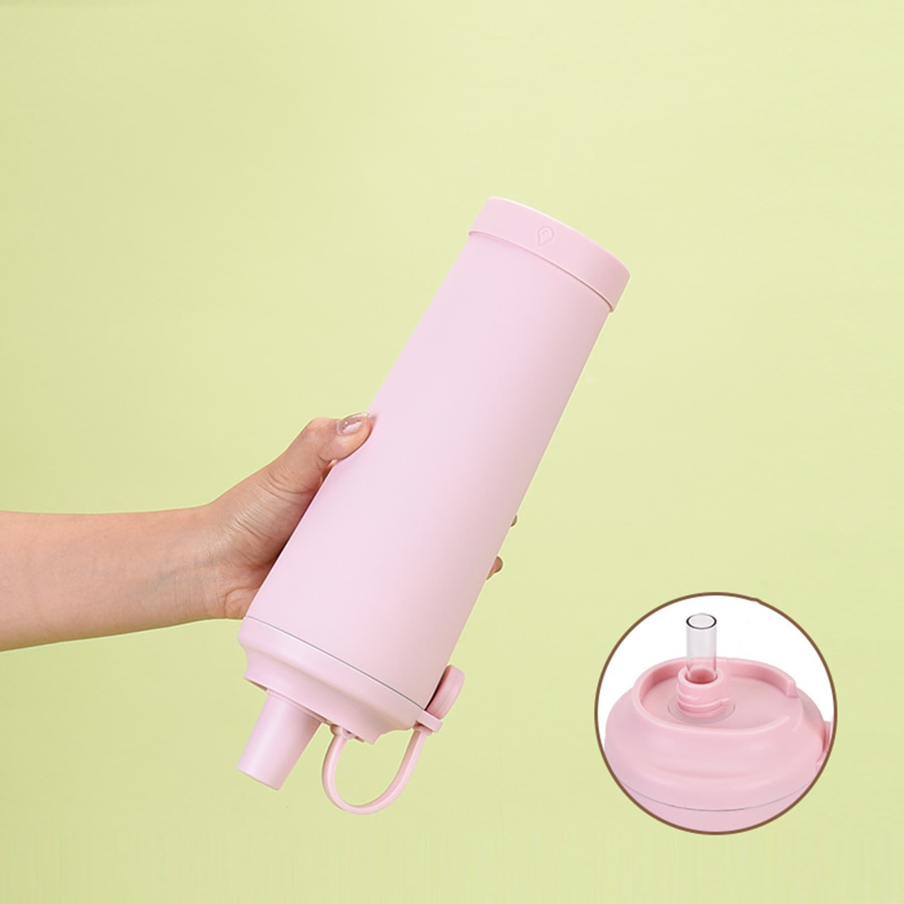 Portable Magnetic Handle Ceramic Liner Milk Tea Cup