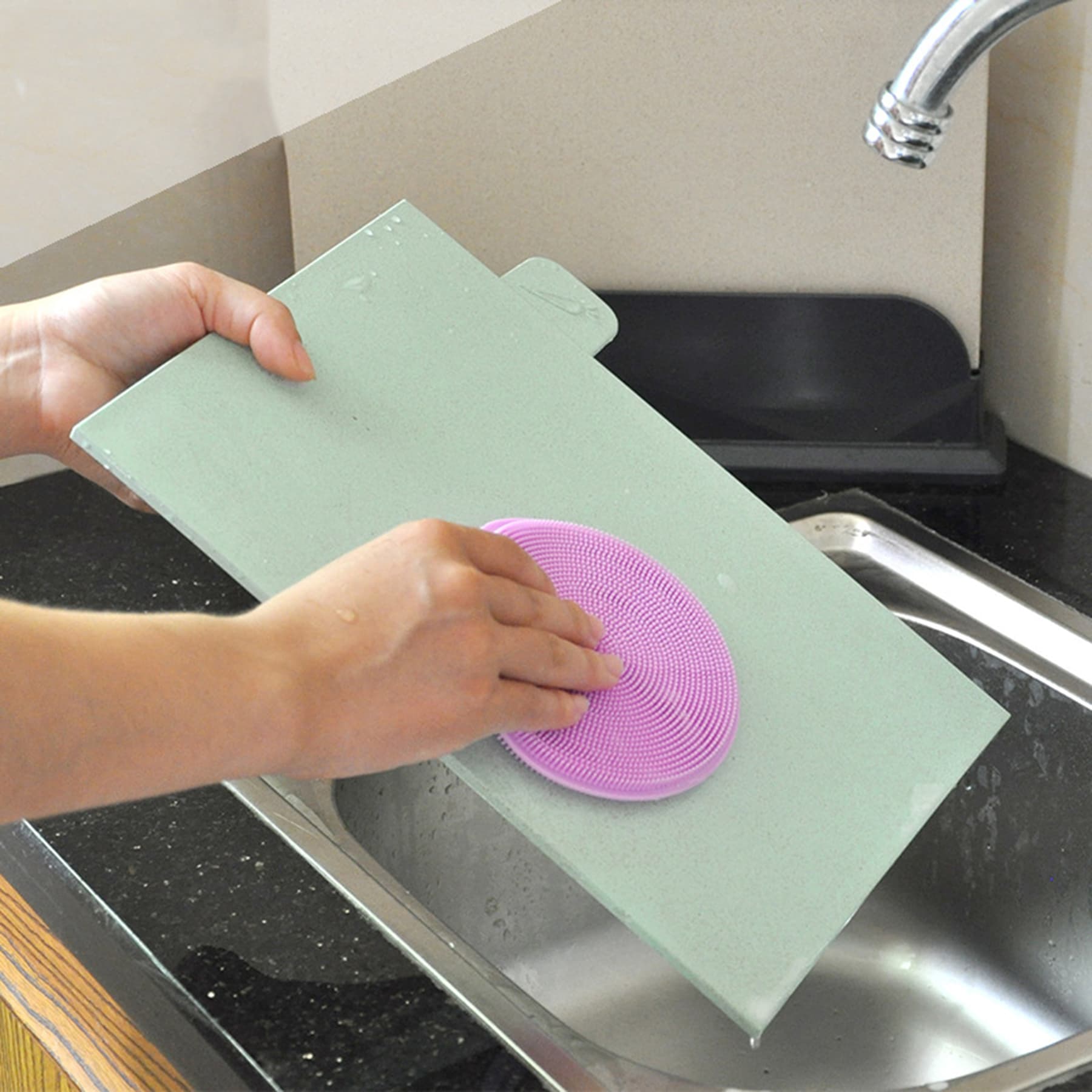 Silicone dish brush