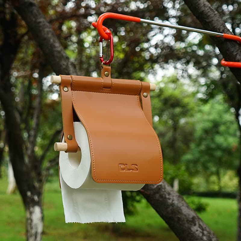 PU Leather Toilet Paper Case Camping Tissue Holder