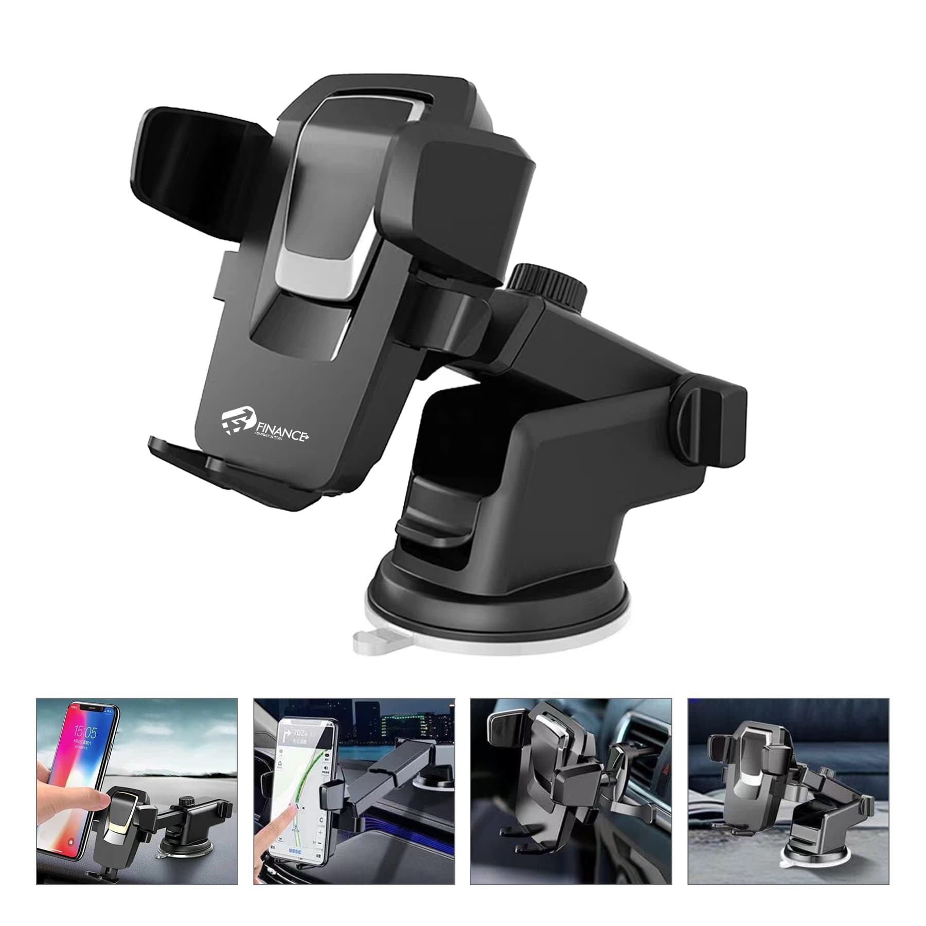 Mount Easy Clamp Dashboard Windshield Phone Holder for Car