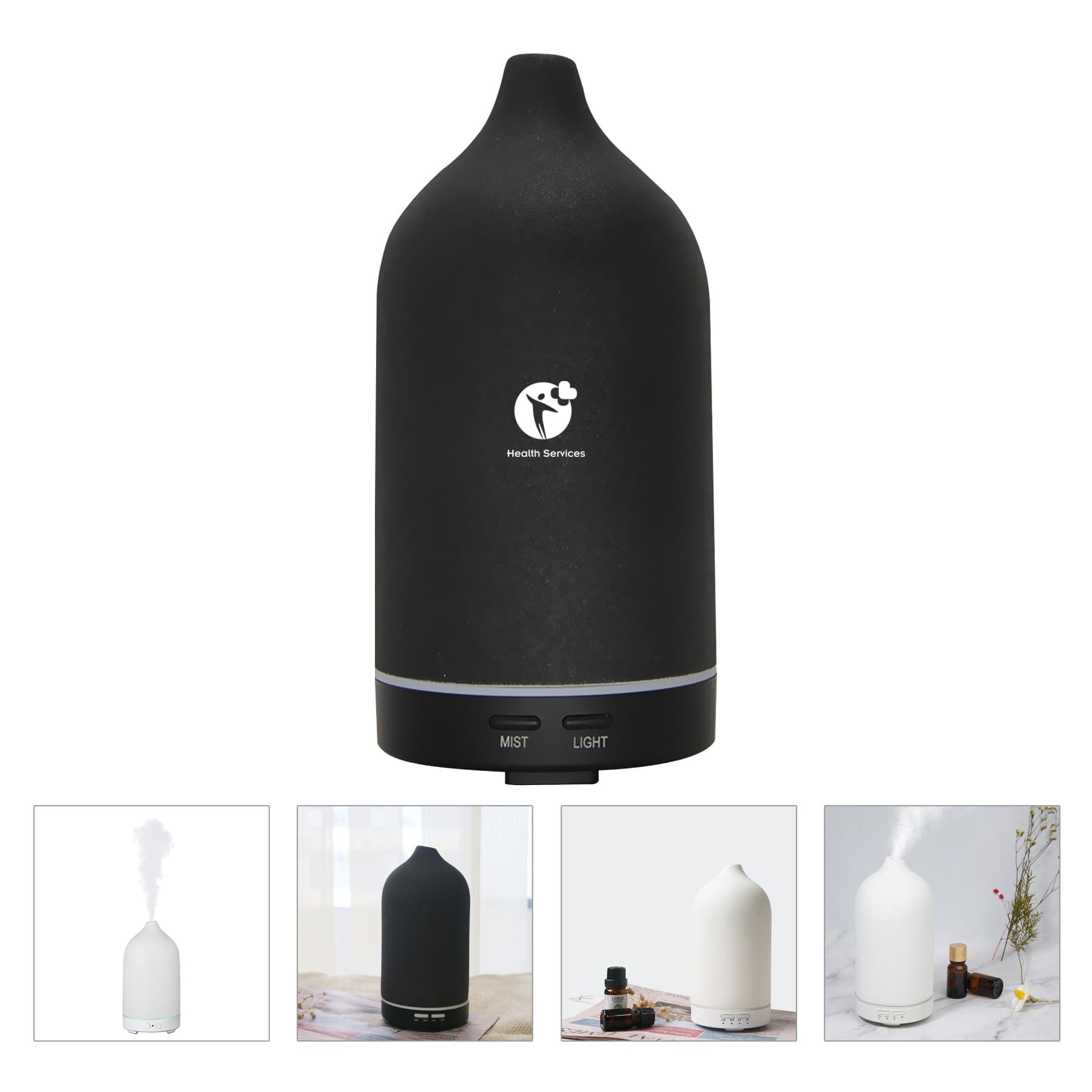 Stone Shape Ceramic Ultrasonic Essential Oil Diffuser