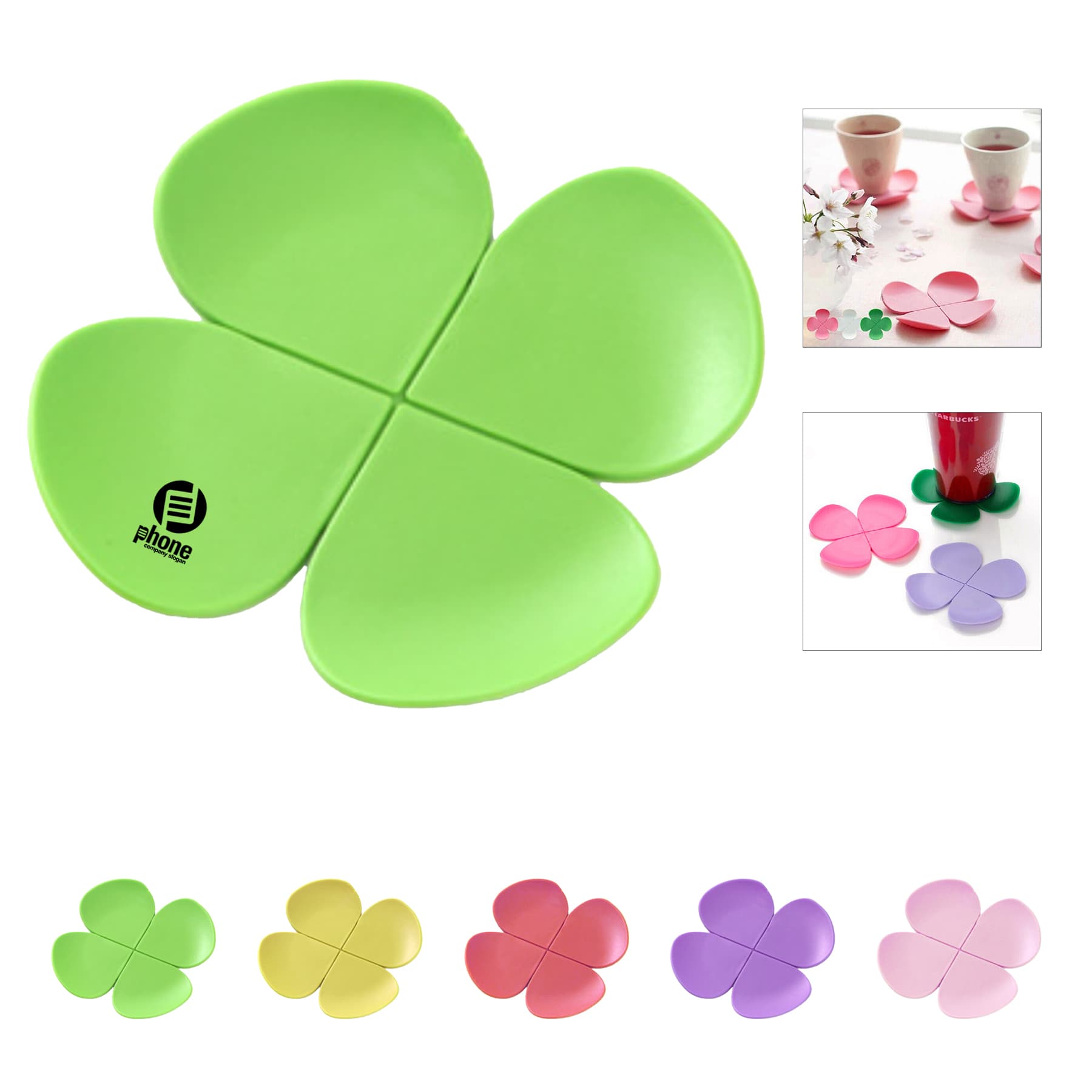 Four Leaf Clover Silicone Coaster
