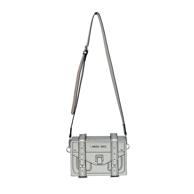 PU Leather Comic Style Crossbody Bag