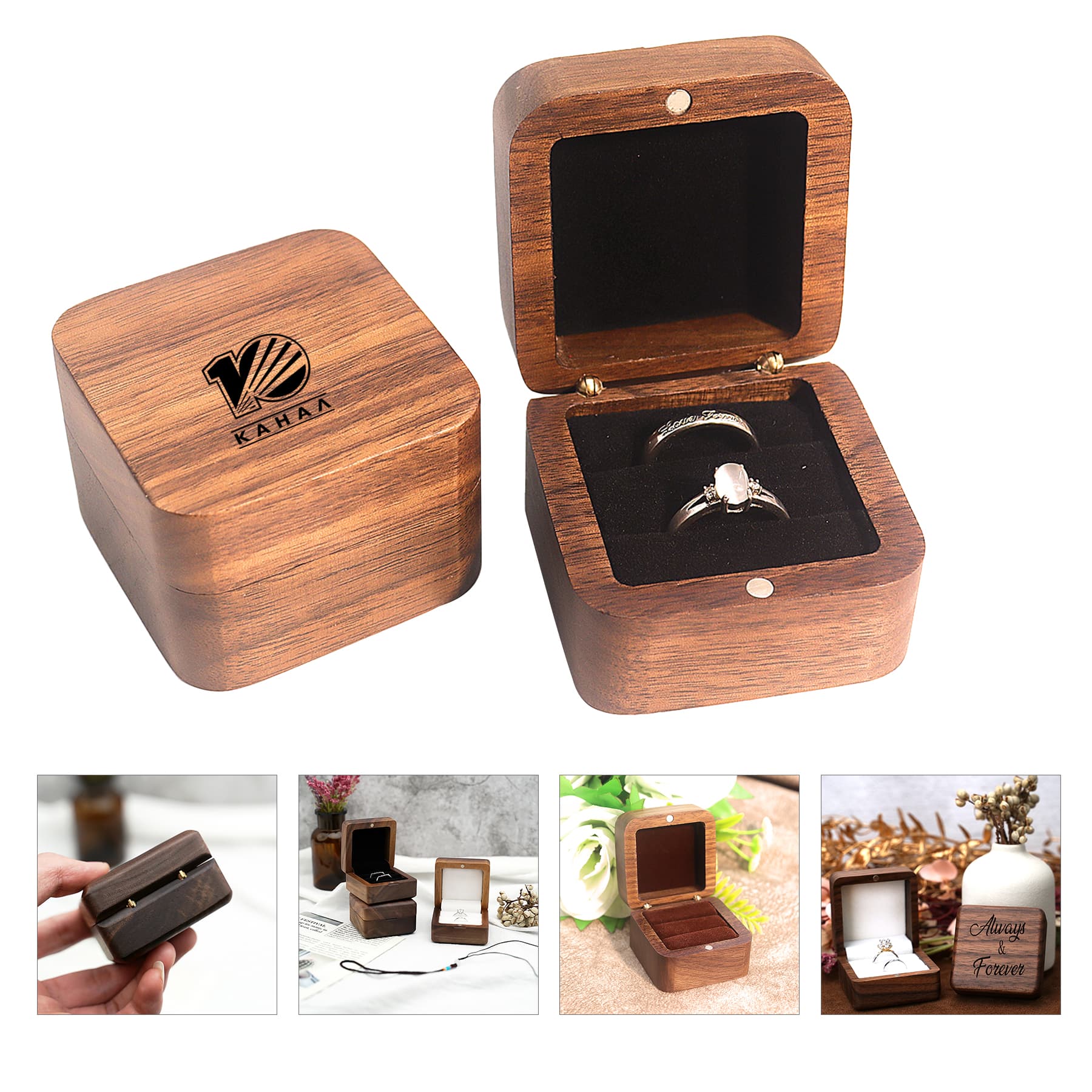Wooden Jewelry Ring Box