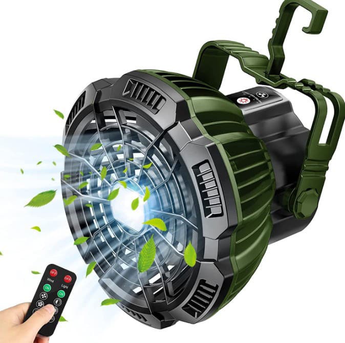 USB Charging Remote Control Fan With Light