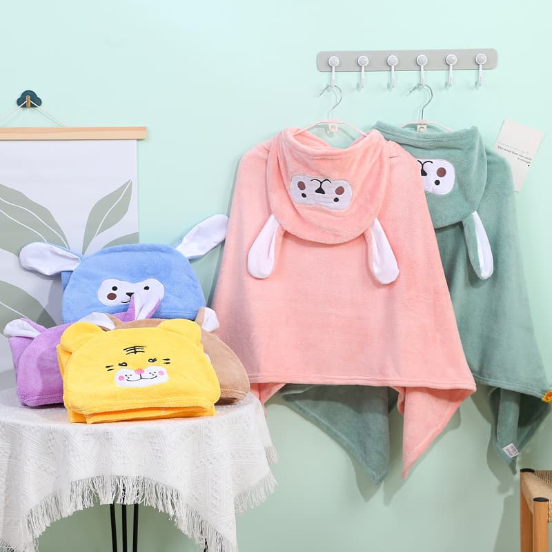 Toddler Soft Hooded Bathrobe