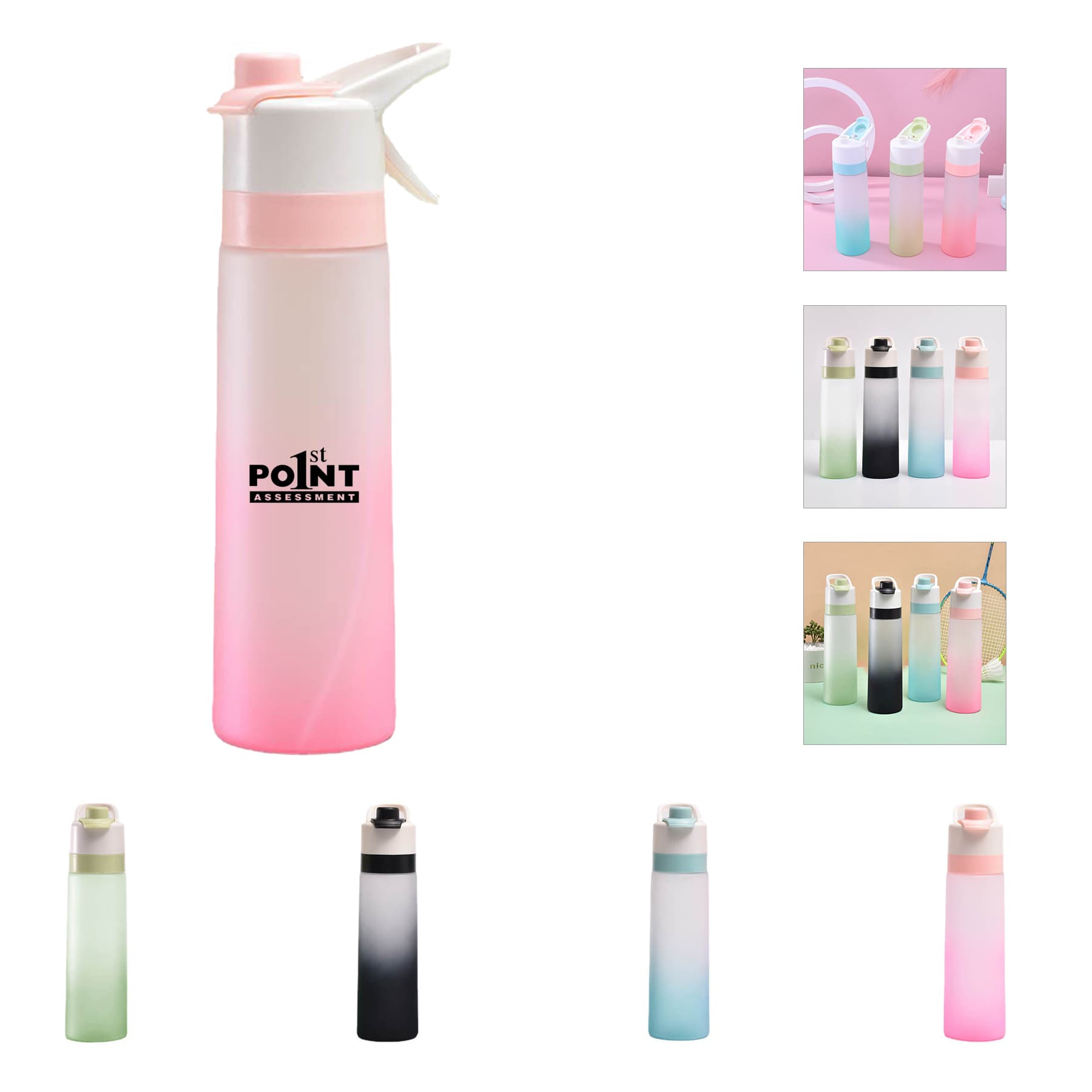 Gradient Spray Frosted Bottle 22oz