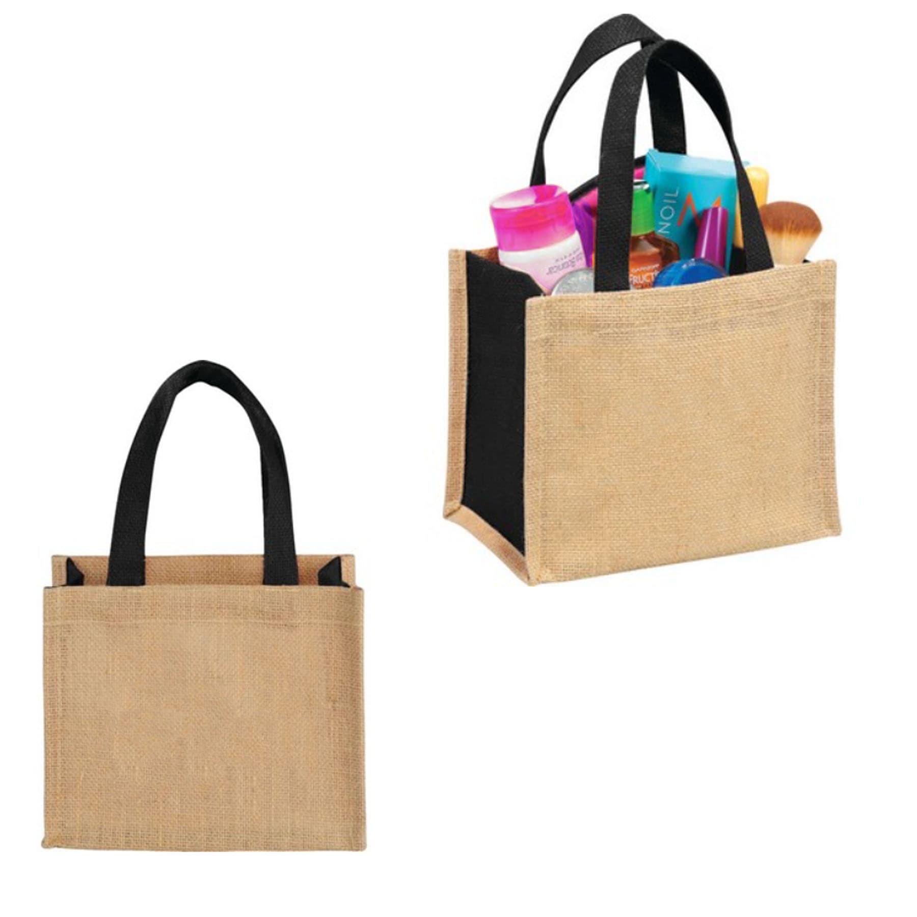 Two-tone Burlap Bag Mini Size