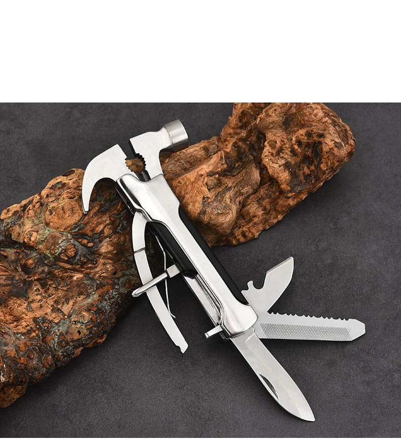 Silver Portable Multifunctional Survival Gear Tool Kits