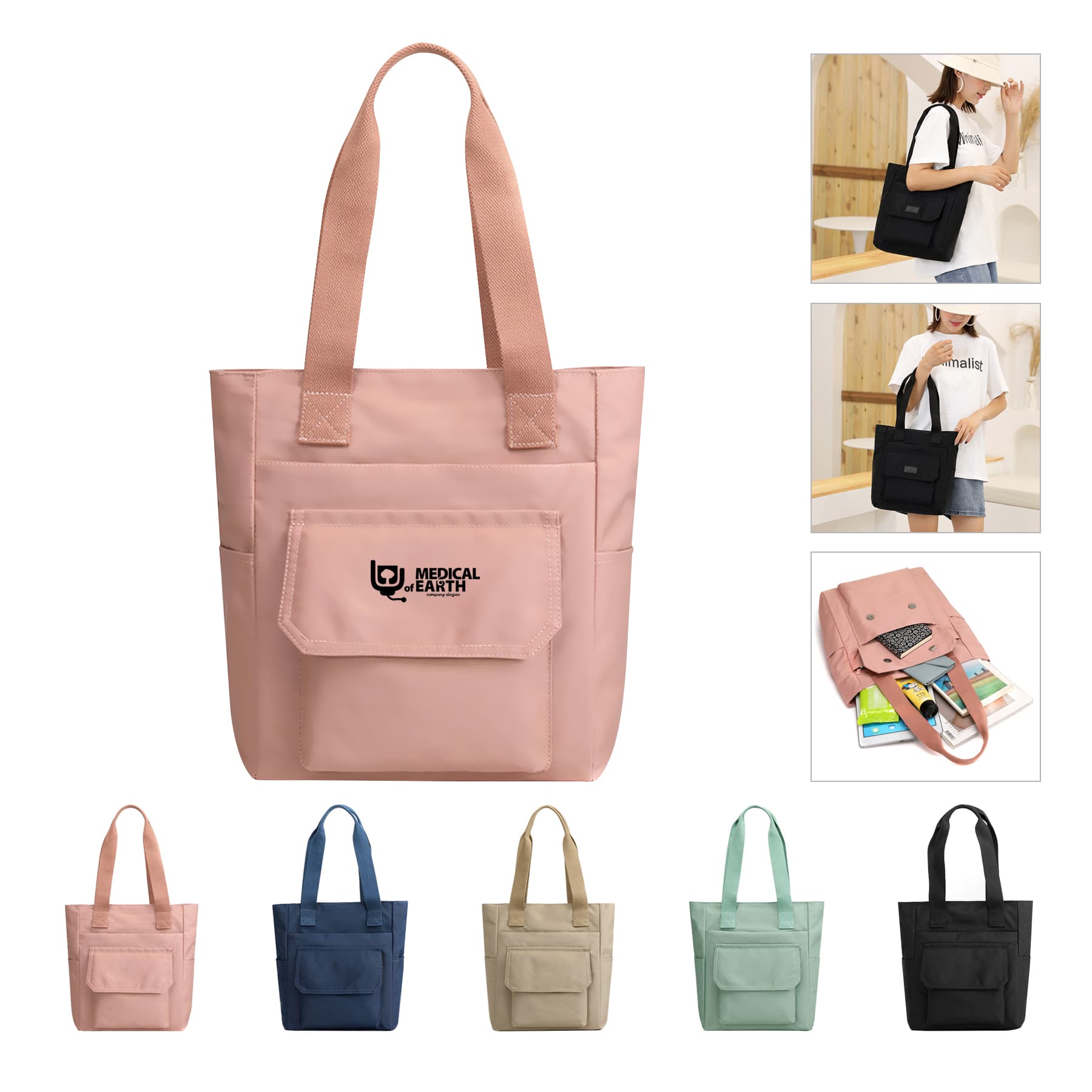 Nylon Water Repellent Shoulder Bag