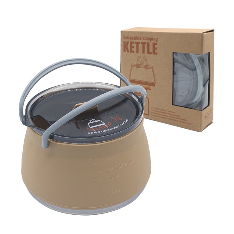 Outdoor Portable Kettle Folding Silicone Teapot Set