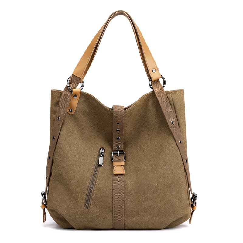 Canvas Multifunctional Shoulder Bucket Backpack