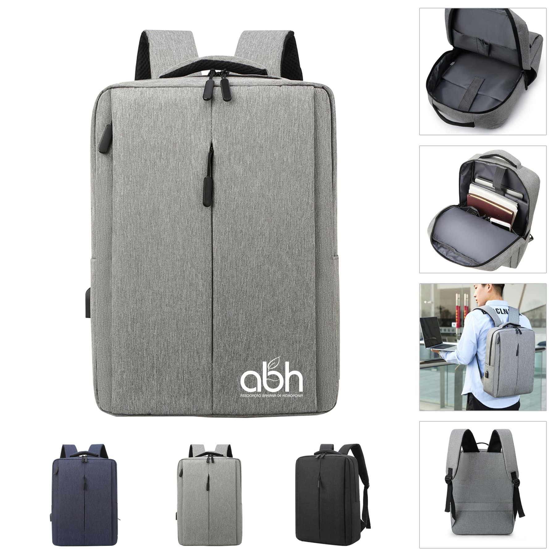 Waterproof Business Laptop Casual Backpack With USB Port