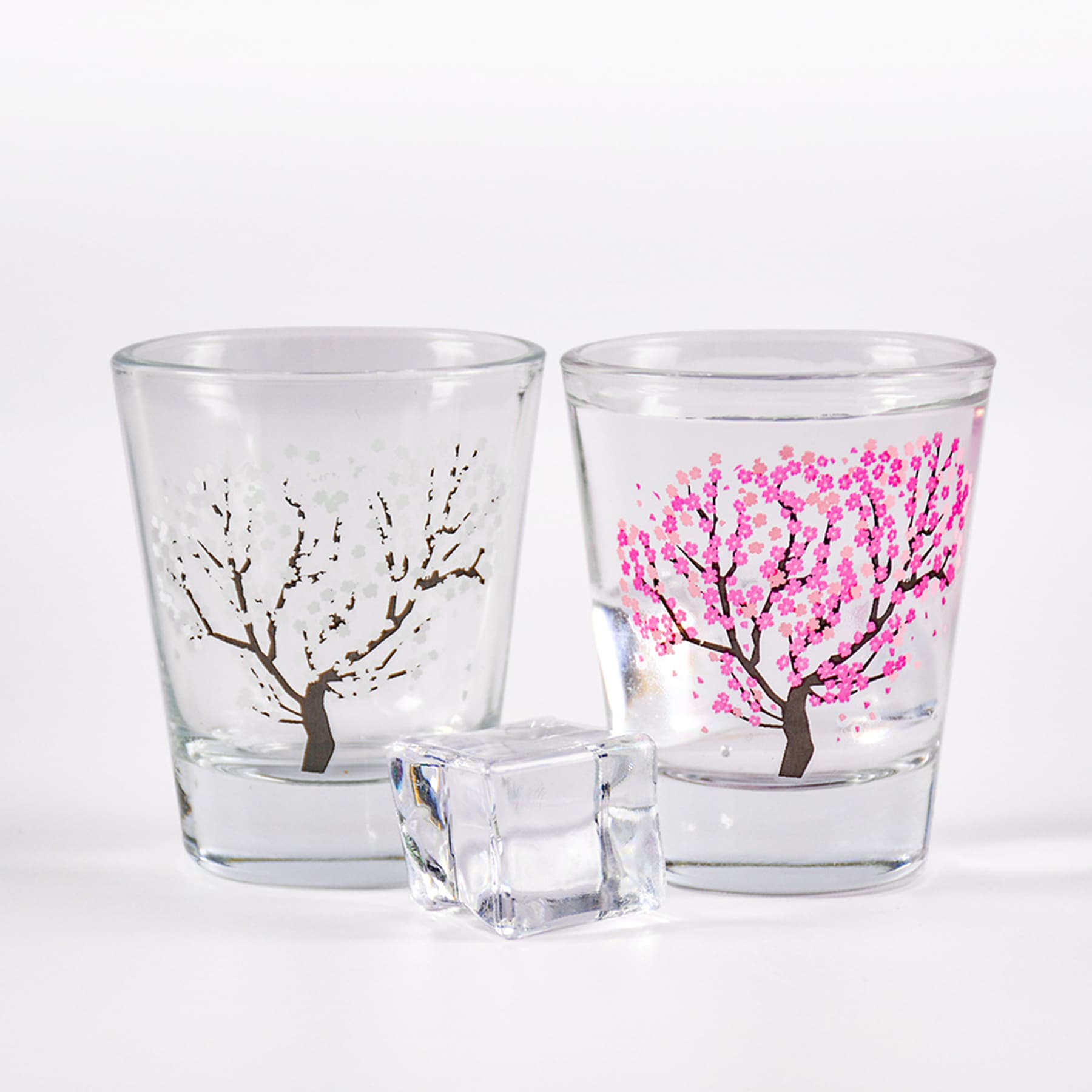 Cherry Blossom Color Changing Glass Cup