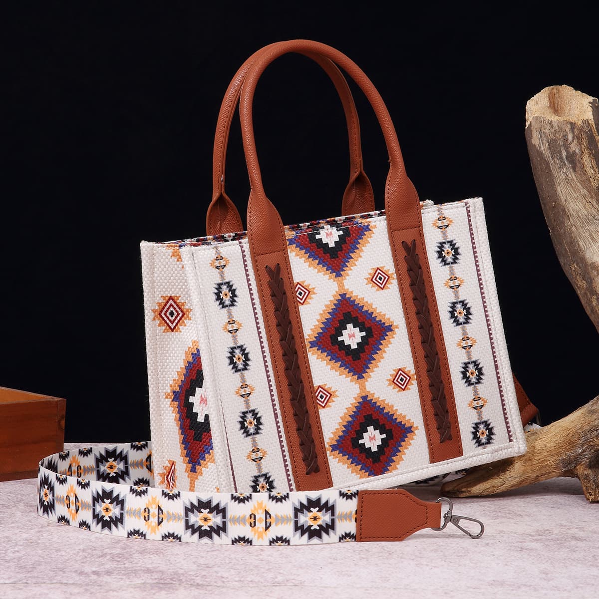 Vintage Tote Crossbody Shoulder Bag