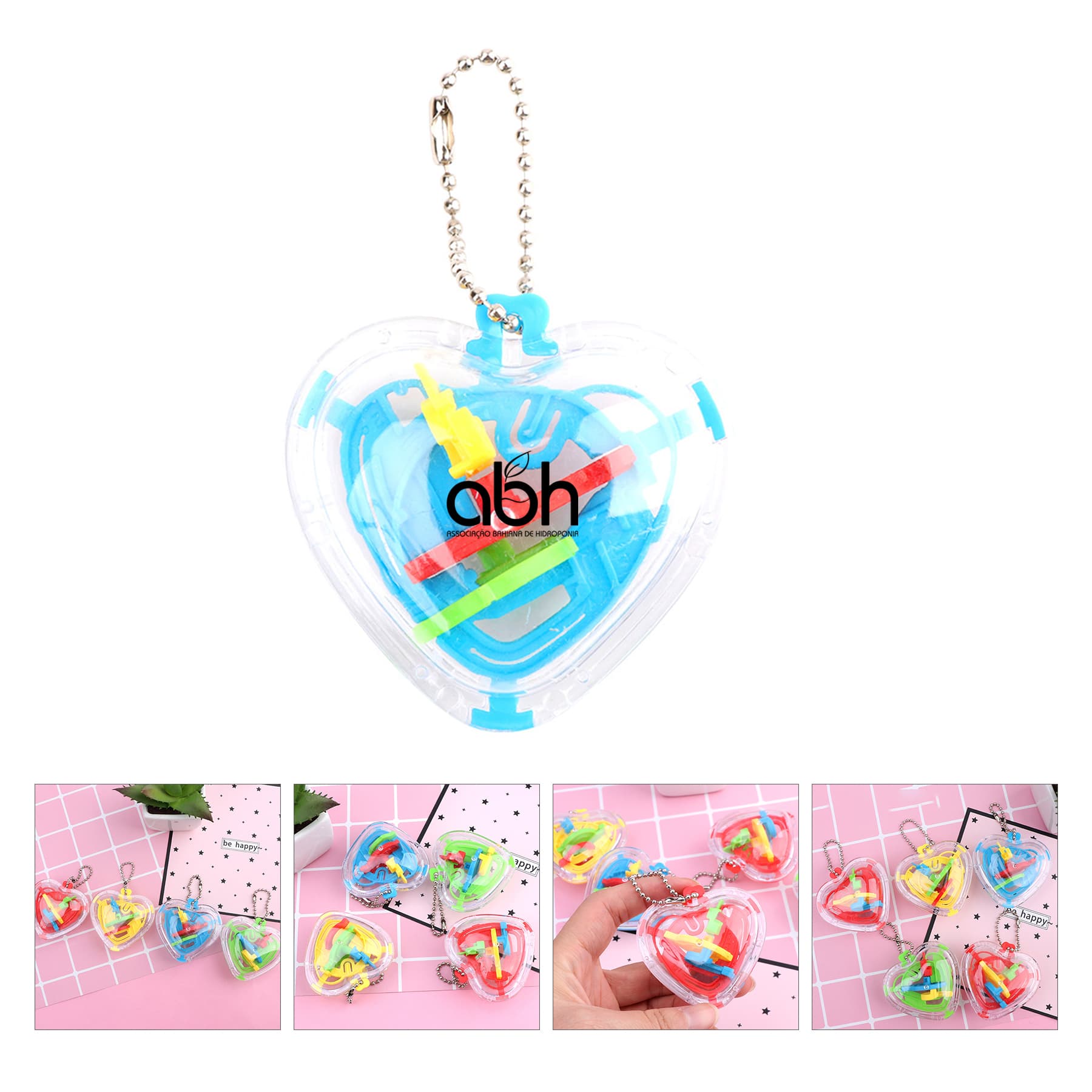 3D Puzzle Toy Maze Ball Keychain