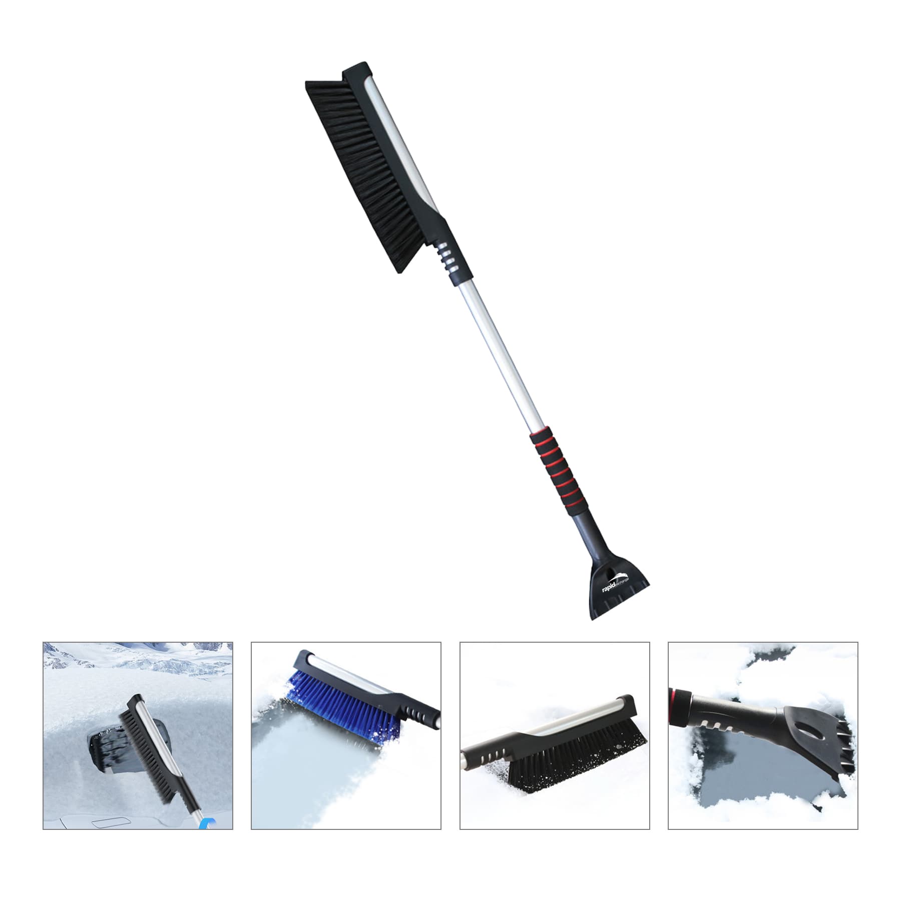 Snow Brush Ice Scraper With Mitten