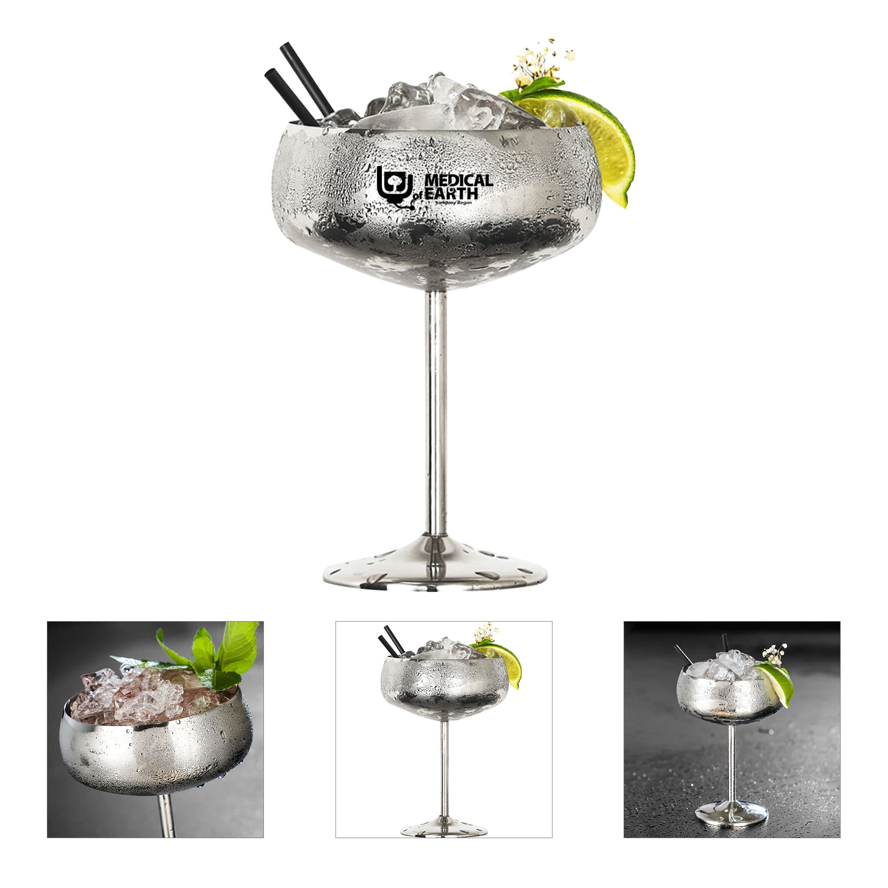 15 Oz. Copper Cocktail Glasses
