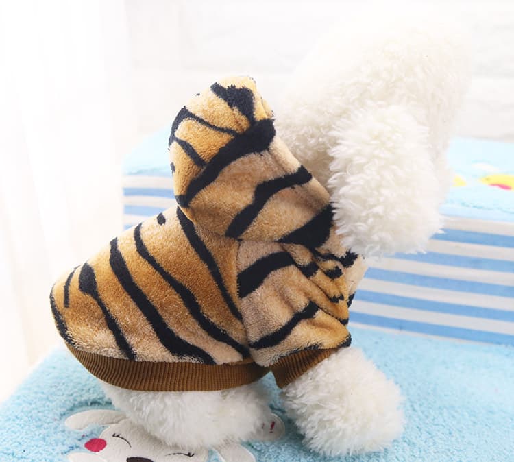 Letters Winter Pet Dog Hoodies flannel Warm Clothes