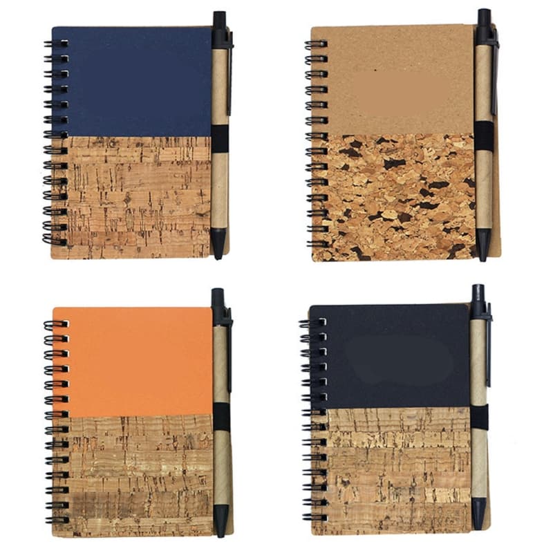Kraft Wood Grain Spiral Notebook Kit
