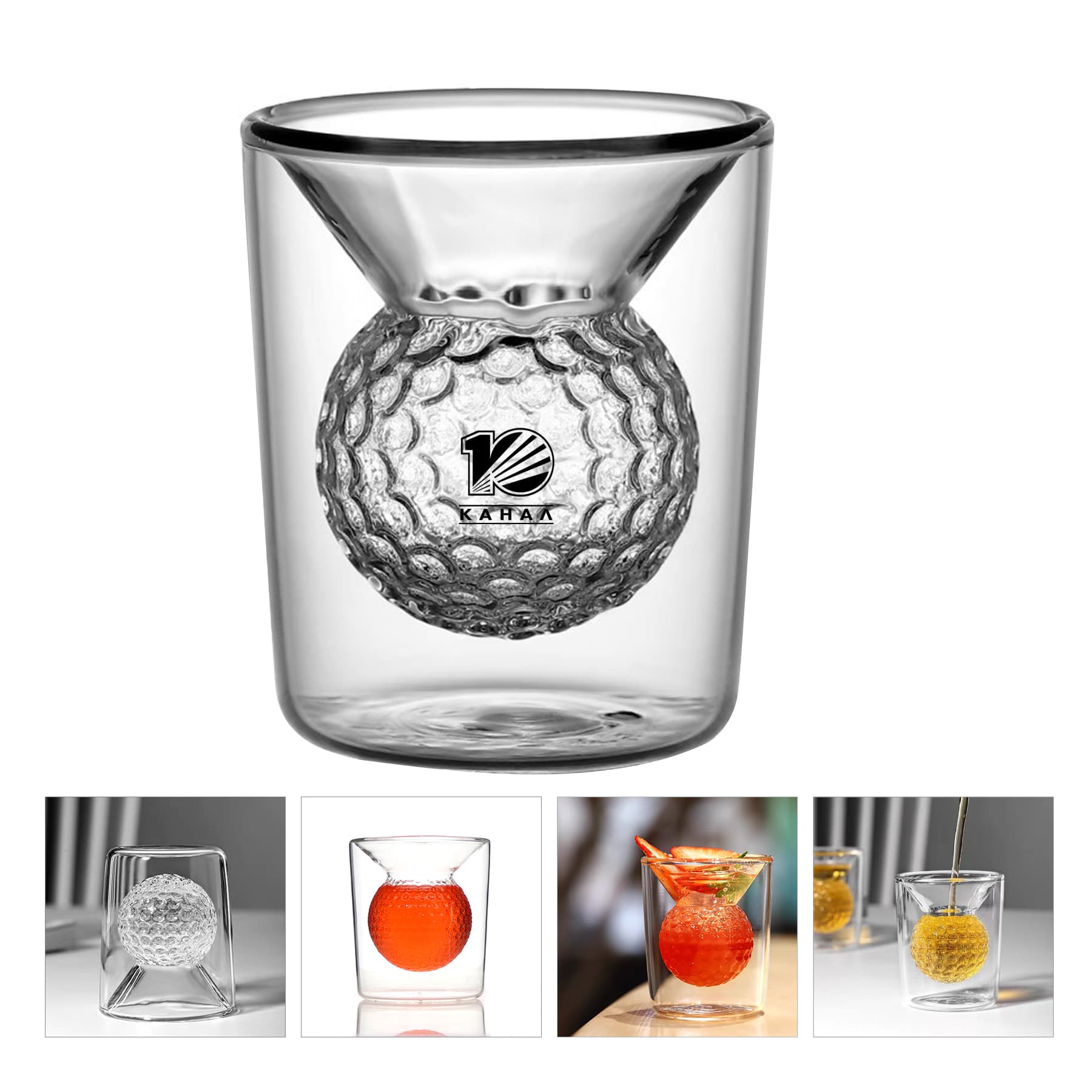 1.7 oz Golf Shape Design Wine Glasses Whisky Cups