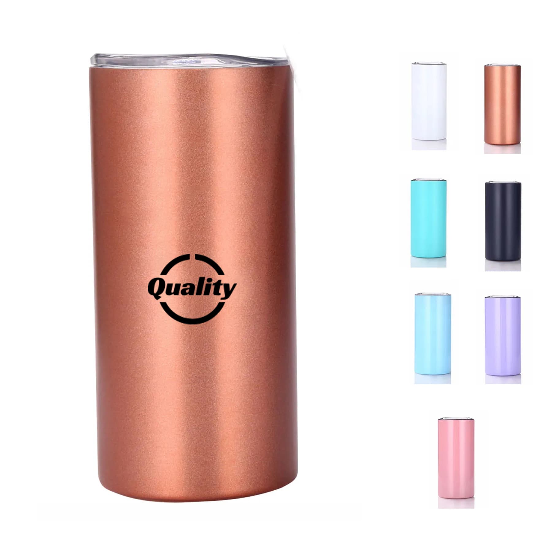 15 Oz thermal stainless steel vacuum tumbler with straw lid