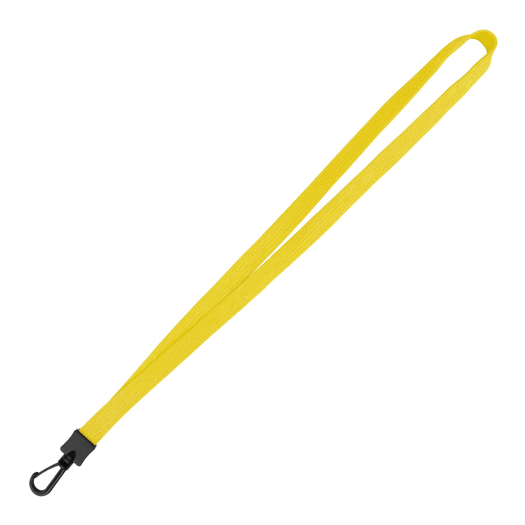 3/5" Polyester Flat Braid Lanyard Strap W/ Plastic J Hook