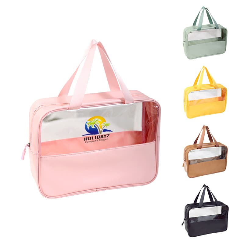 Large PVC Clear Toiletry Bag with Handle