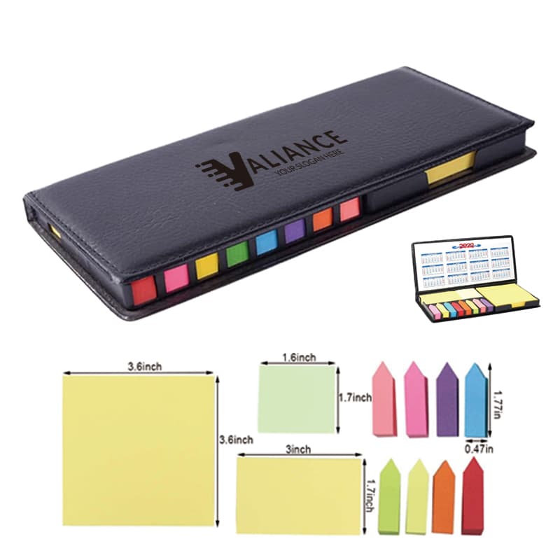 Muti-Color Memo Pads with Leather Case