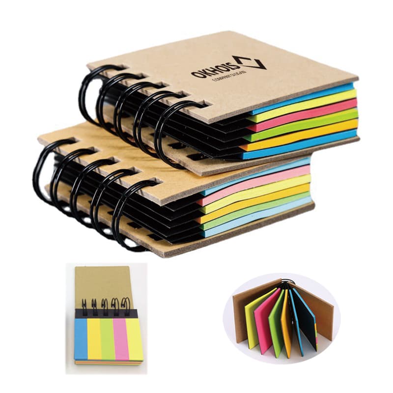 Kraft Cover Mini Sticky Notepads Set