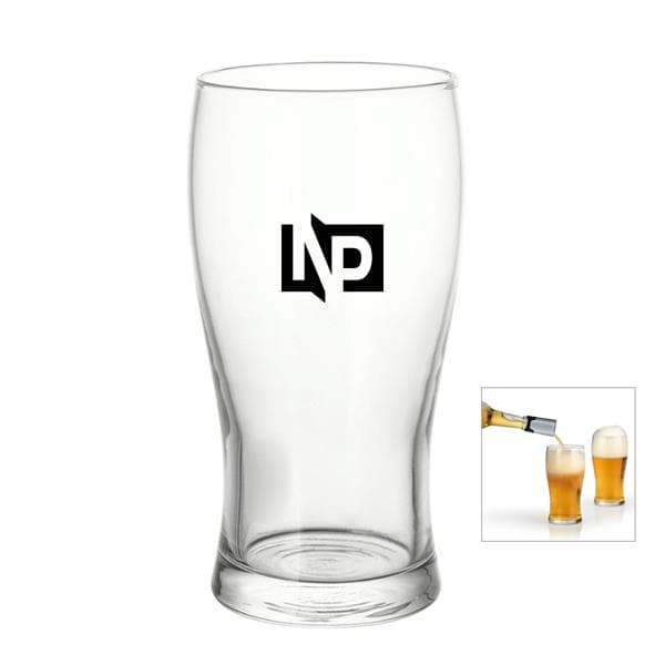 16 oz Deep Etched Pub Glass