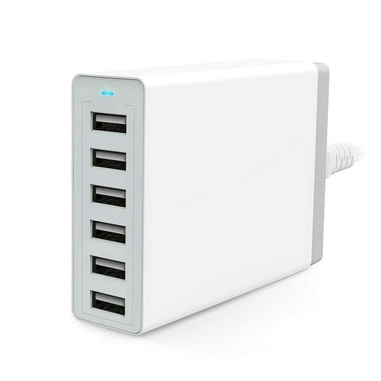 6 Port USB Charging Adapter Block Power Hub