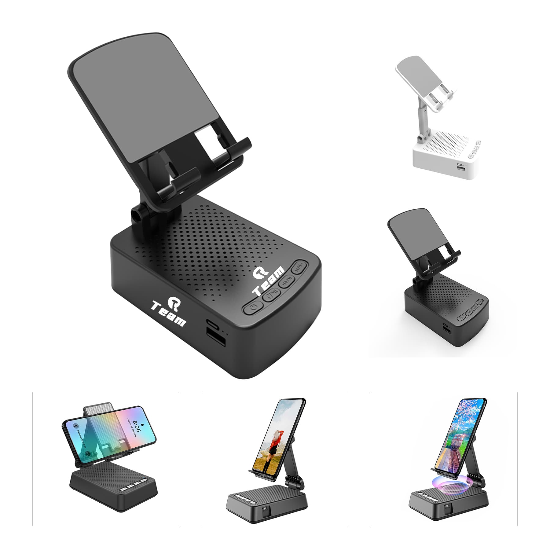 Mobile Phone Holder Wireless Bluetooth Speaker