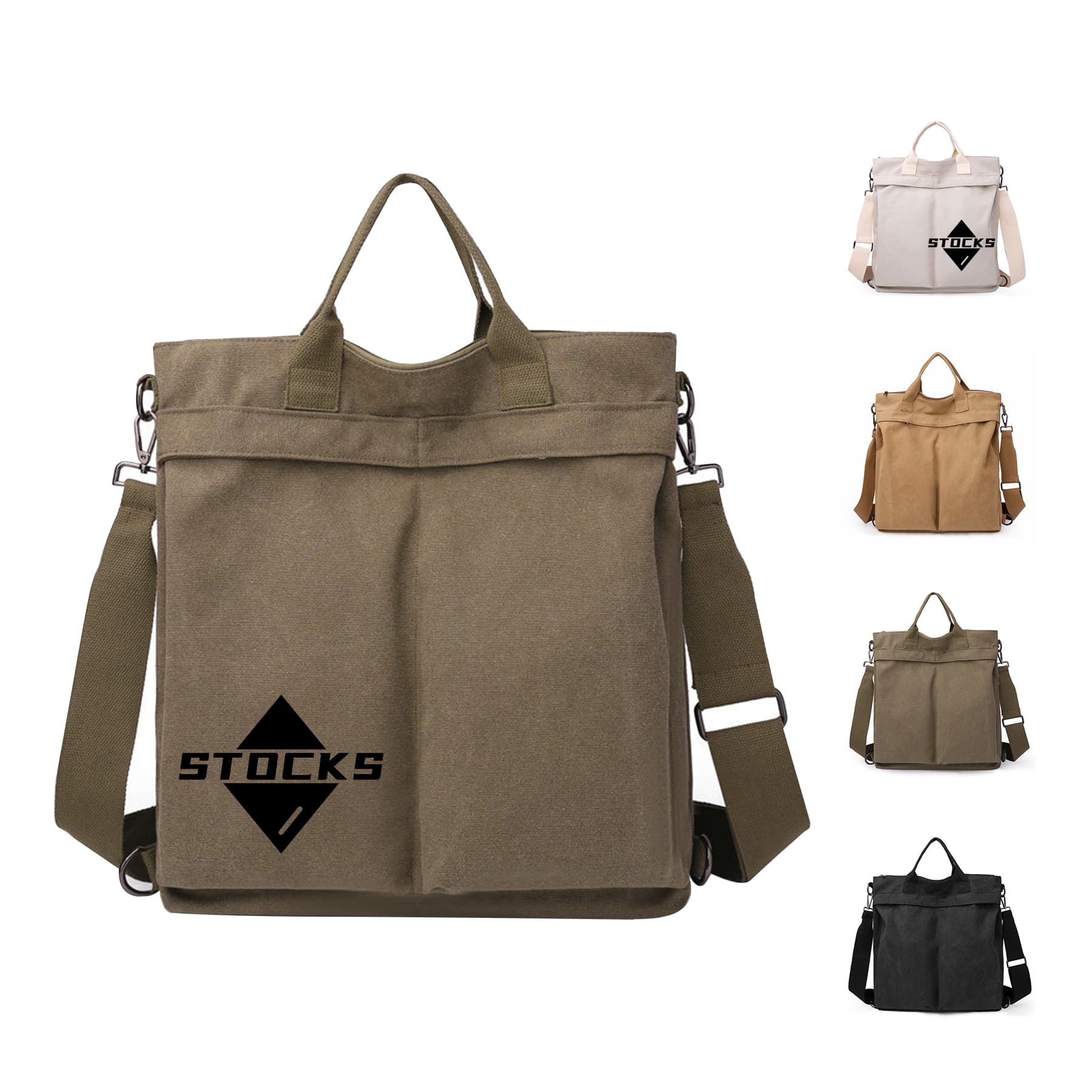 Fashion Versatile Portable Adjustable Straps Canvas Backpack