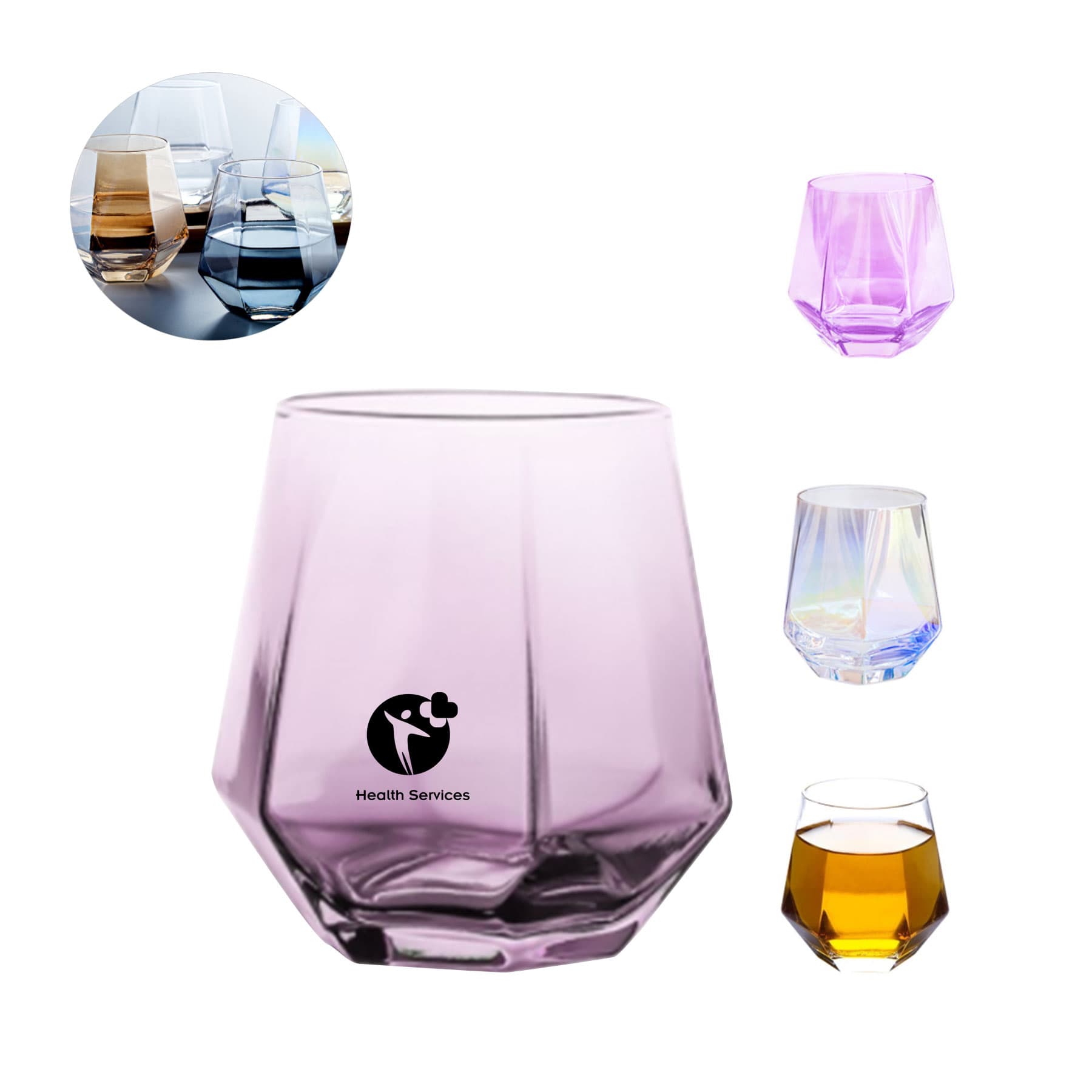 Diamond Shaped Whiskey Glasses
