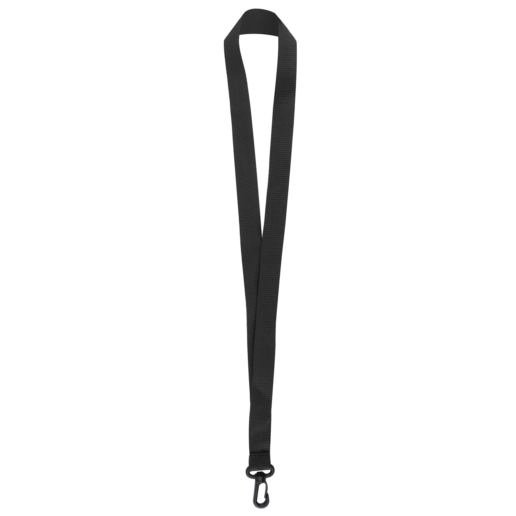 3/4" Nylon Flat Badge Holder Lanyard Strap W/ Plastic J Hook