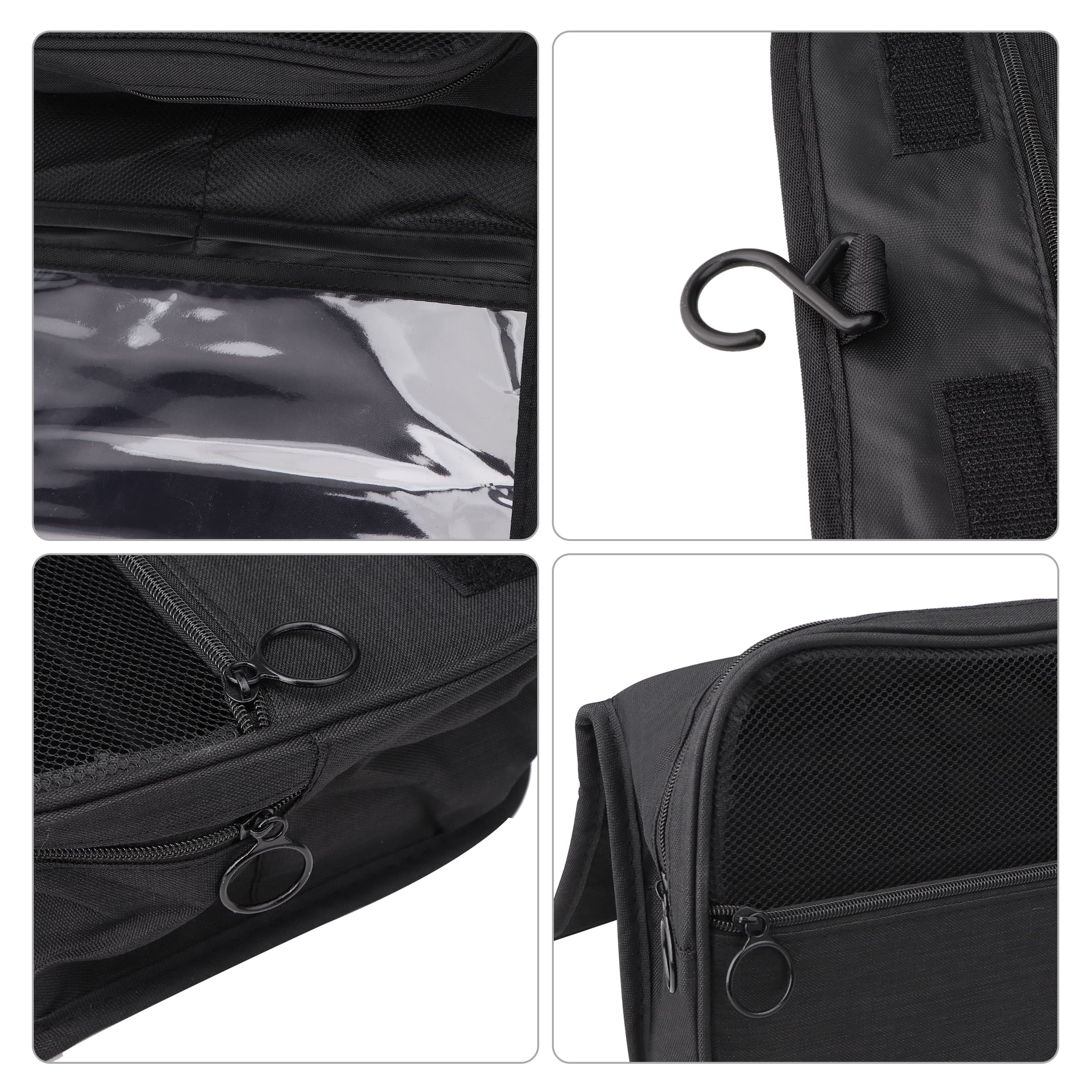 Foldable Travel Toiletry Bag W/ Hanging Hook & Handle