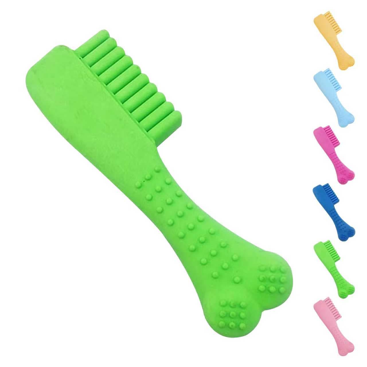 Brush-Shaped Dog Chew Toy