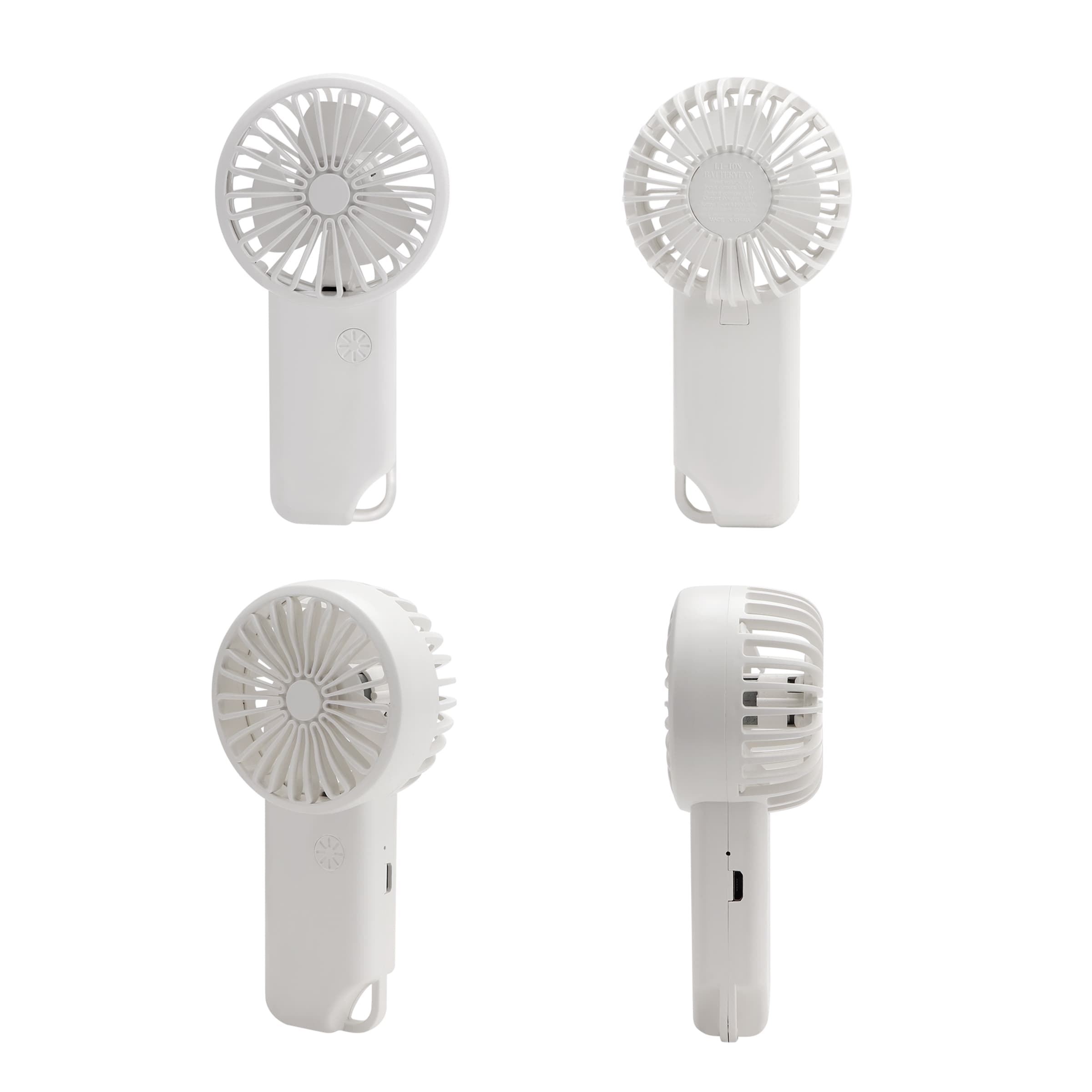 Portable Mini USB Rechargable Handheld Fan With Carabiner