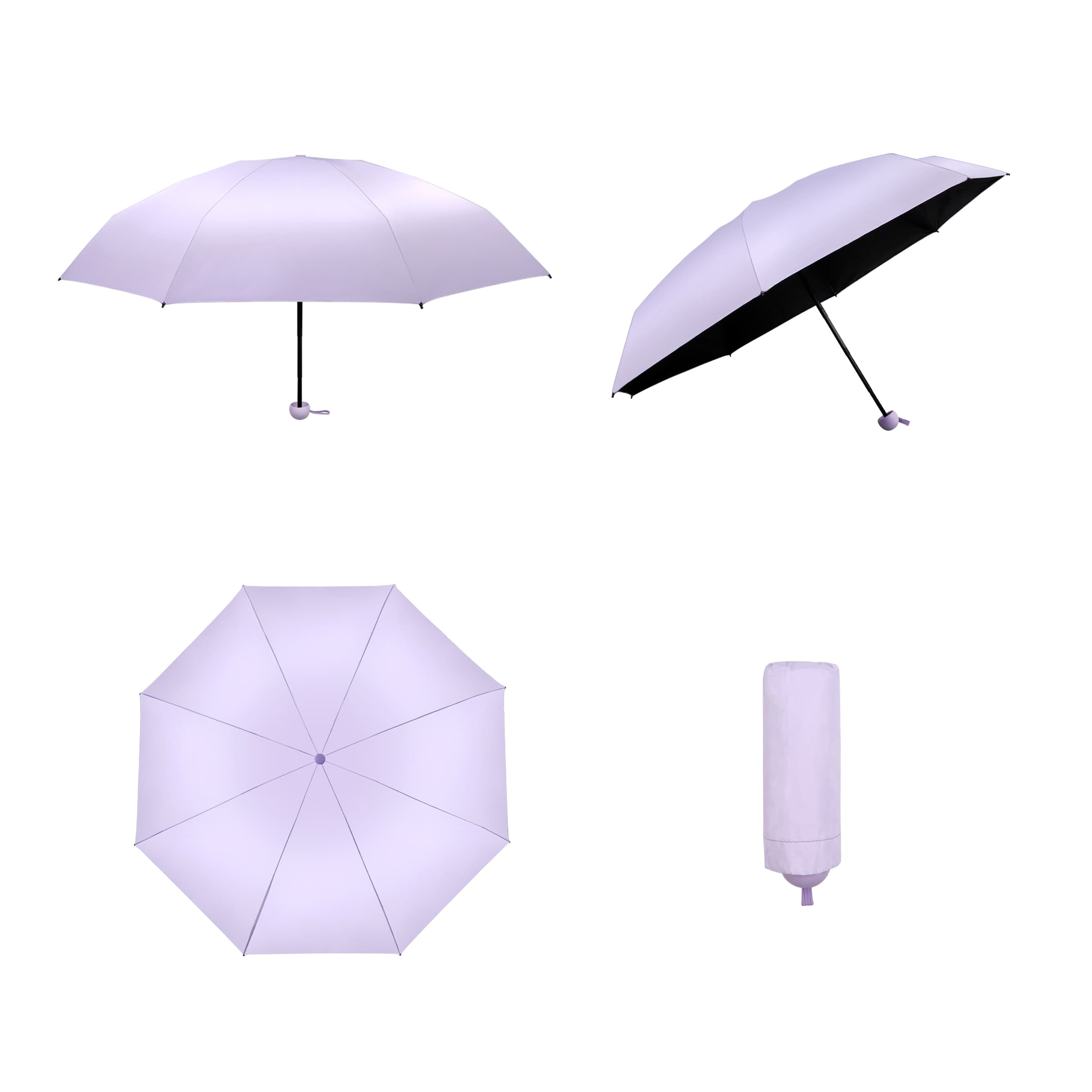 41" Arc Portable Mini 5-Fold Capsule Umbrella With Pouch