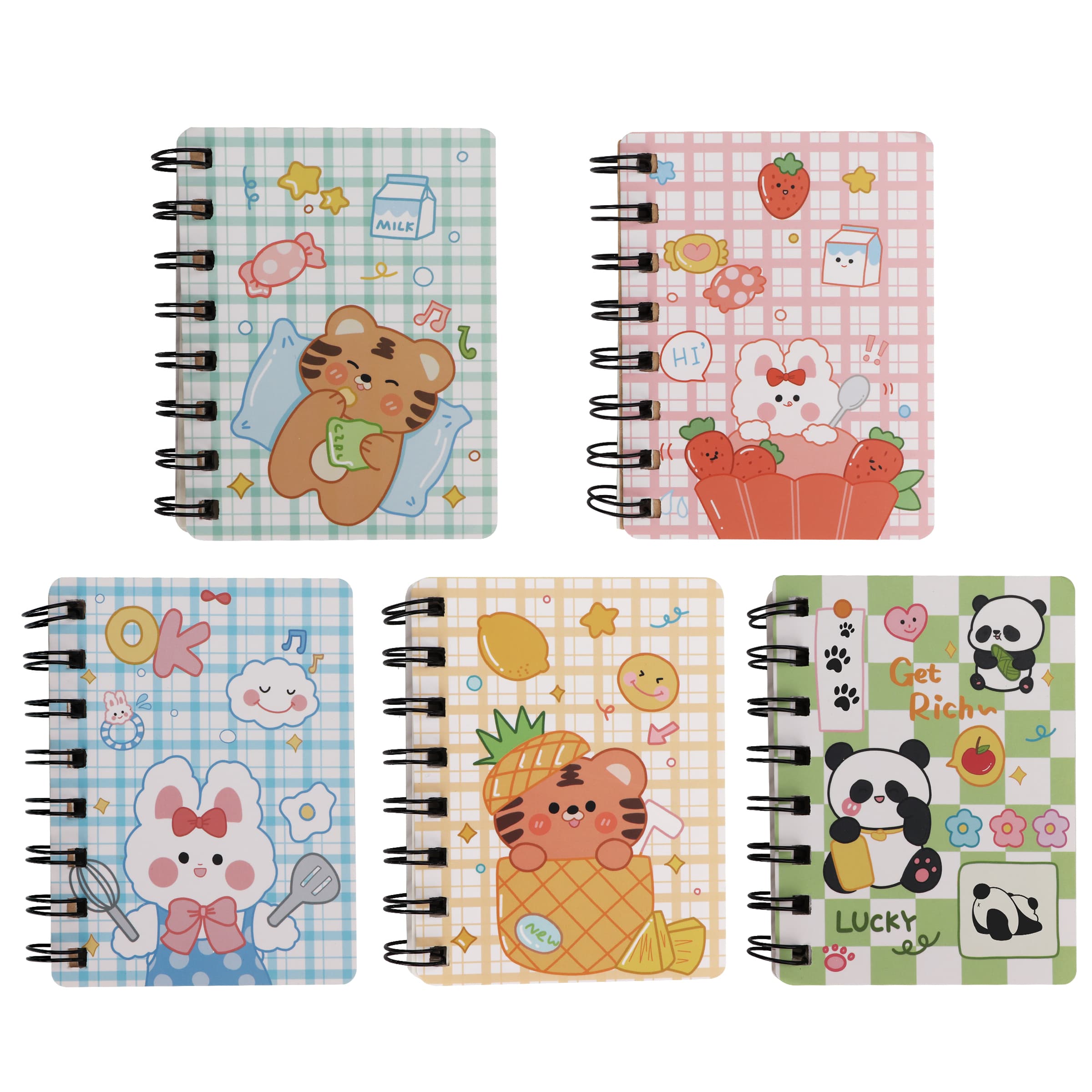 160 Pages Mini Pocket Spiral Notebook W/ Blank Paper