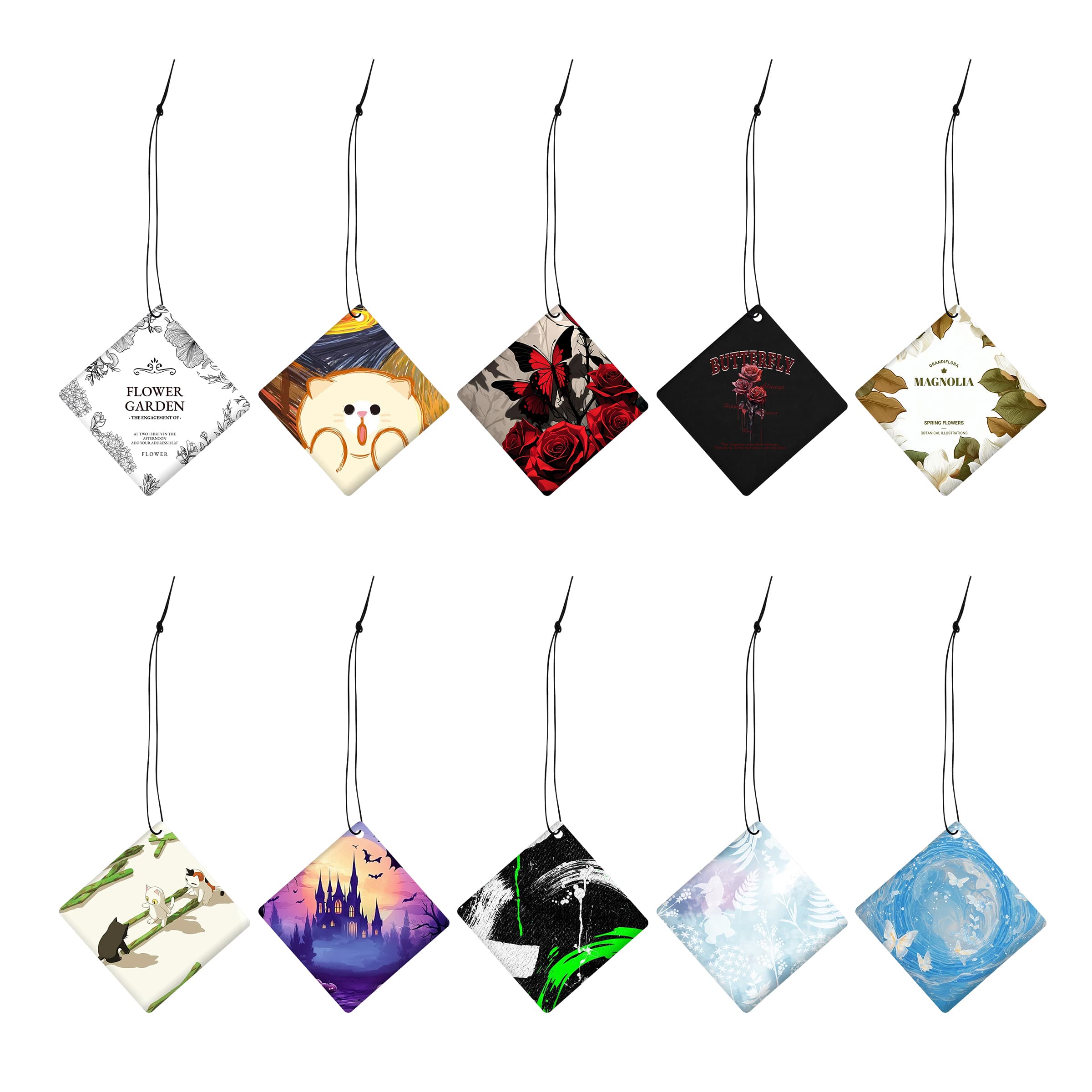 Double Side Full Color Custom Square Car Air Freshener