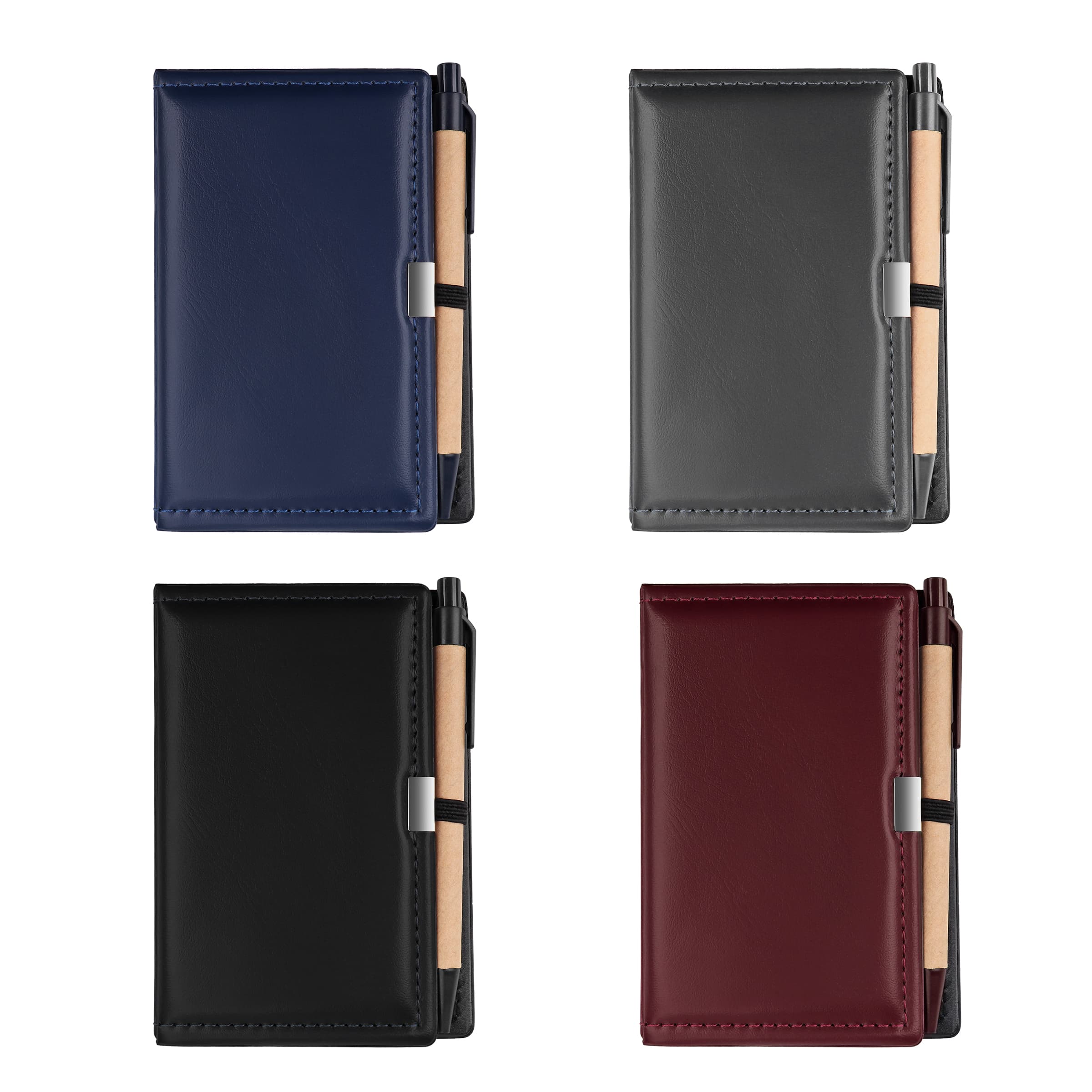 PU Cover Pocket Notebook W/ Sticky Notes, Flags&Pen