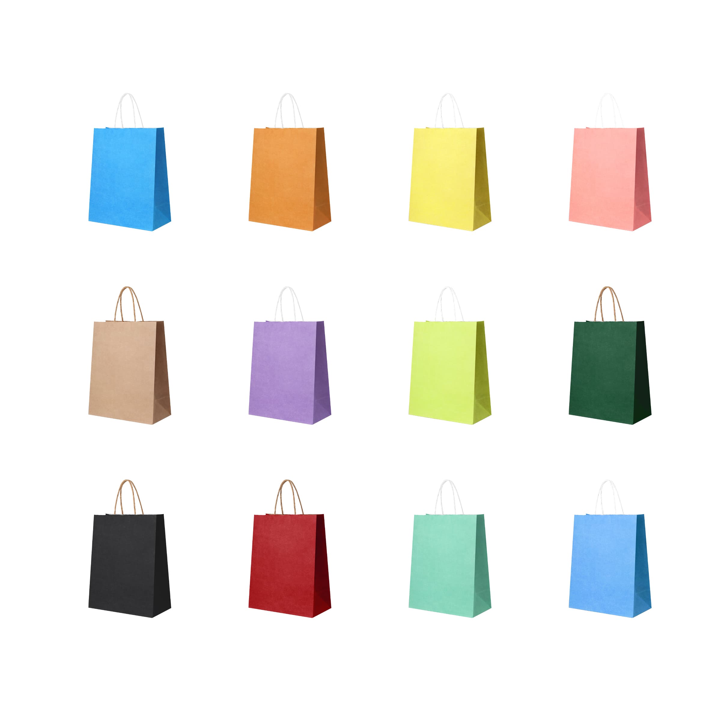 5.9"x3.1"x8.3" Kraft Paper Gift Bags W/ Handles