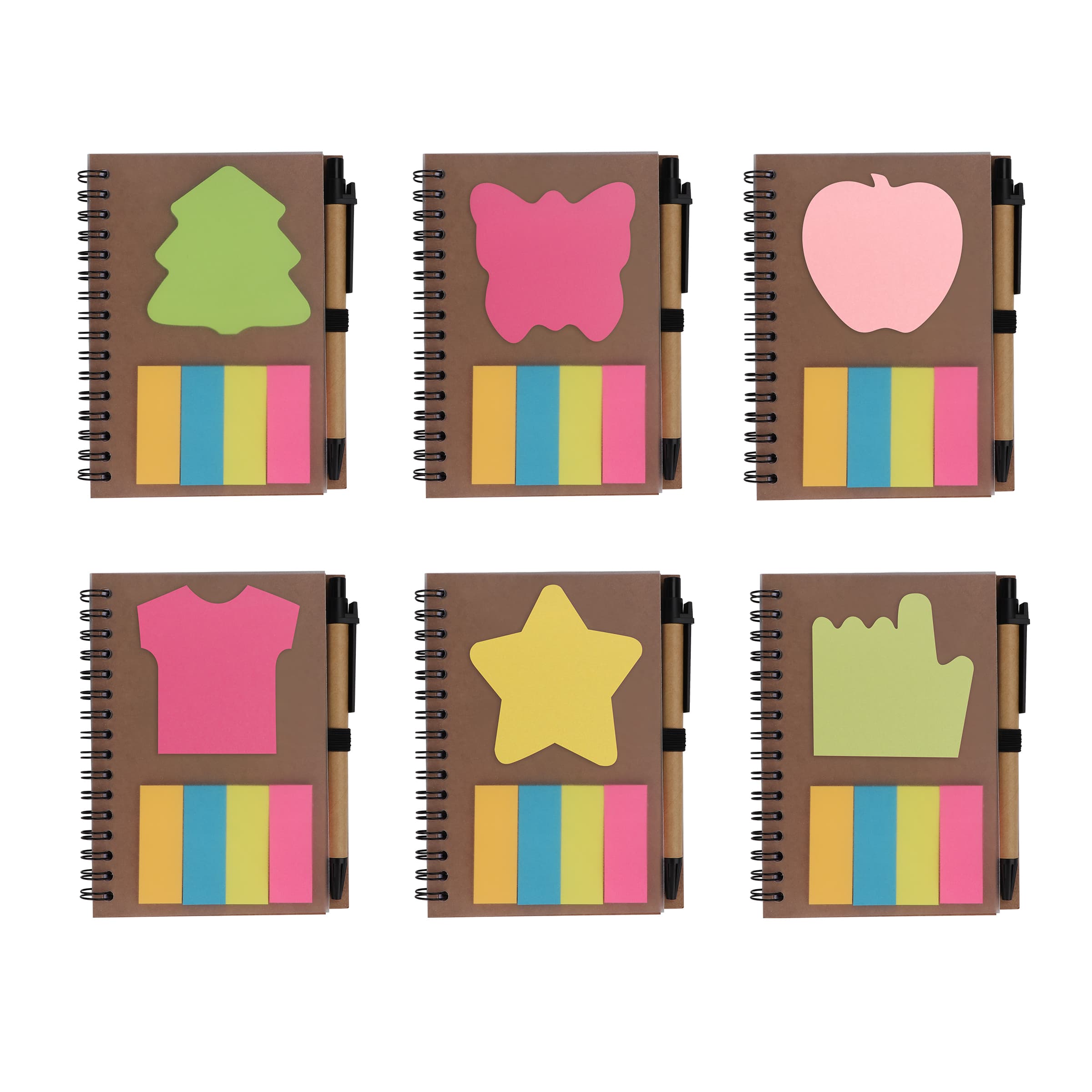 Mini Spiral Notebook With Pen, Flags&Sticky Notes
